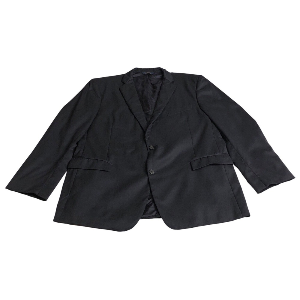VTG Brooks Brothers 1818 Regent Suit Jacket Mens 46L Black Estrato Wool USA Made